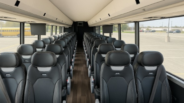 Interior of Charter Bus Company Gulfport's 28 Passenger Mini bus in Gulfport