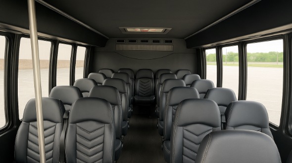 Interior of Charter Bus Company Gulfport's 30 Passenger Minibus in Gulfport