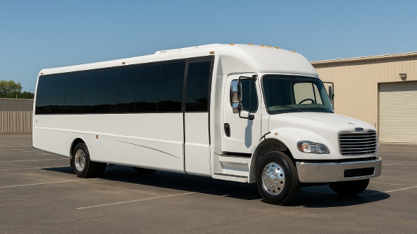 Exterior of Charter Bus Company Gulfport's 35 Passenger Minibus in Gulfport