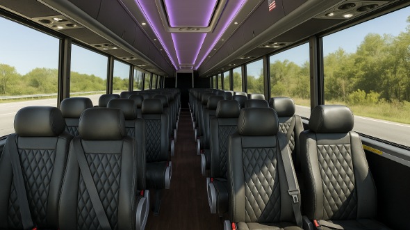 Interior of Charter Bus Company Gulfport's 35 Passenger Minibus in Gulfport