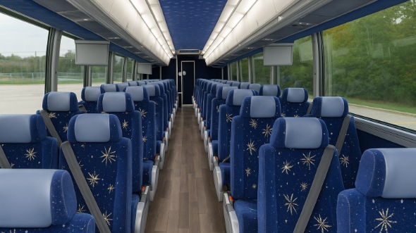 Interior of Charter Bus Company Gulfport's 50 Passenger Charter Bus in Gulfport