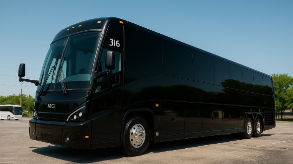 Exterior of Charter Bus Company Gulfport's 54 Passenger Charter Bus in Gulfport