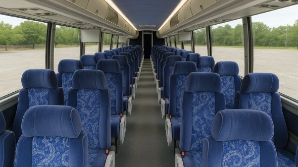 Interior of Charter Bus Company Gulfport's 54 Passenger Charter Bus in Gulfport