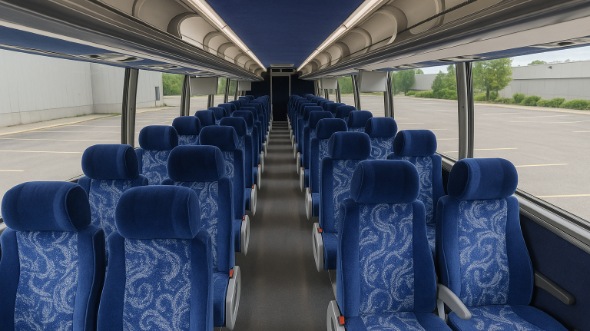 Interior of Charter Bus Company Gulfport's 55 Passenger Charter Bus in Gulfport