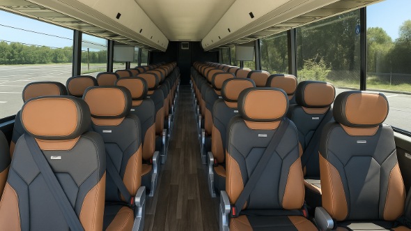 gulfport 50 passenger charter bus inside