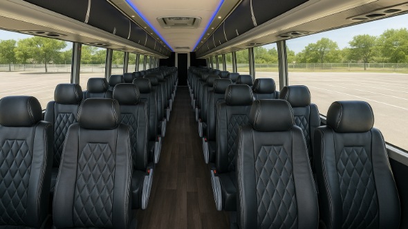 gulfport 56 passenger charter bus inside