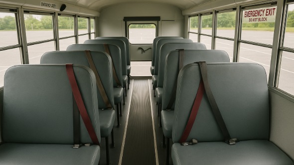 Interior of Charter Bus Company Gulfport's School Bus in Gulfport