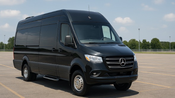 Exterior of Charter Bus Company Gulfport's Sprinter Van Rental With Driver in Gulfport